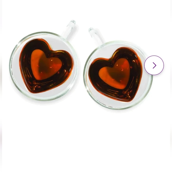 Brillant Heart Shaped Tea Cups New with Box - Picture 10 of 11